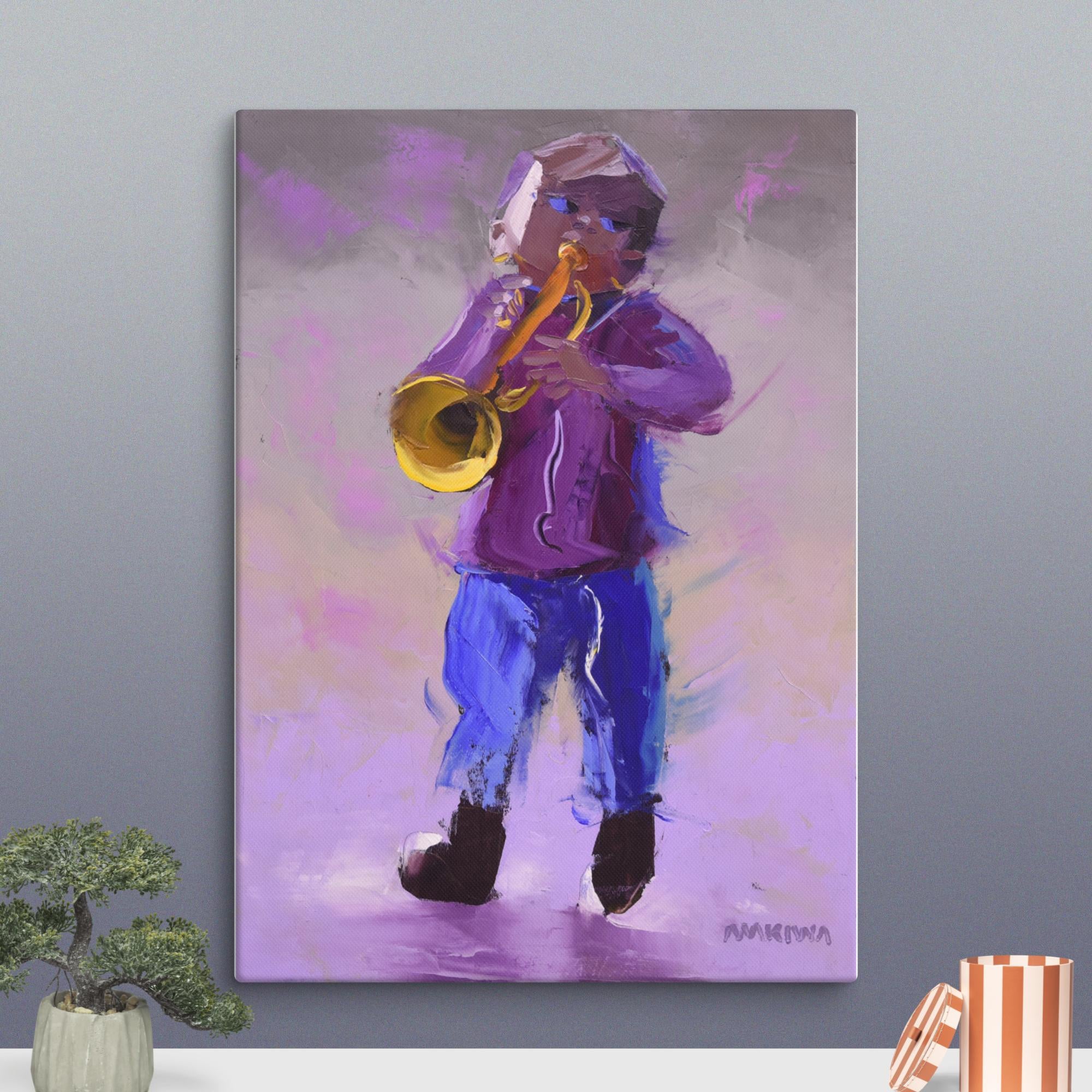 The Trumpeter 70x50cm