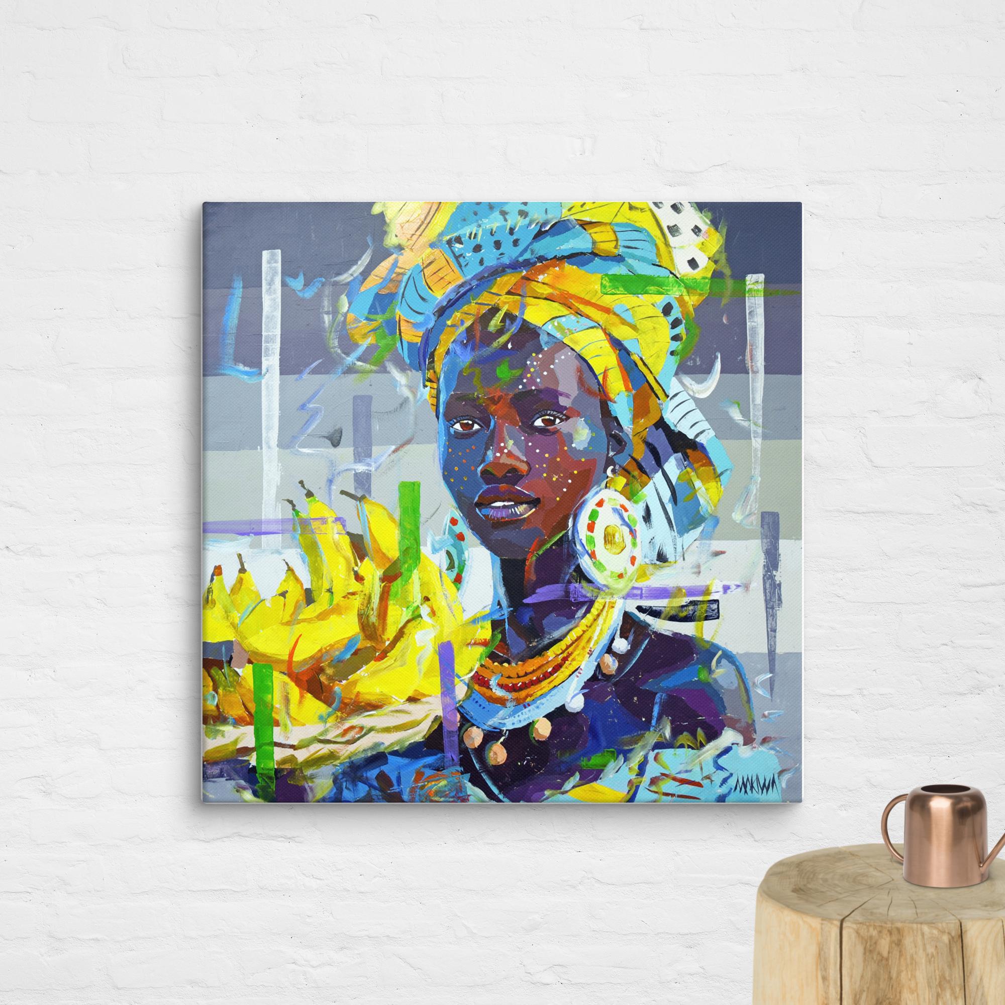 The Banana Queen 80x80cm