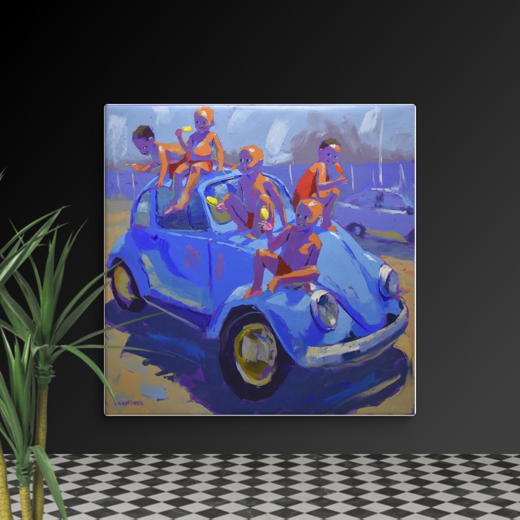 Ice Cream on the Blue Beetle 80x80cm